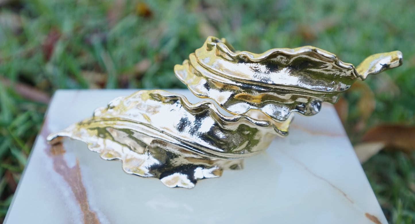 Elegant Twisted Metal Leaf Cuff Bracelet - Simple Luxury for Women & Girls