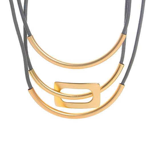 Vintage Multilayer Leather Choker Necklace