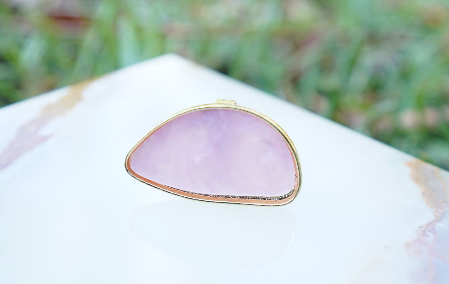 Irregular Large Resin Opening Ring - Adjustable Statement Jewelry for Women & Girls