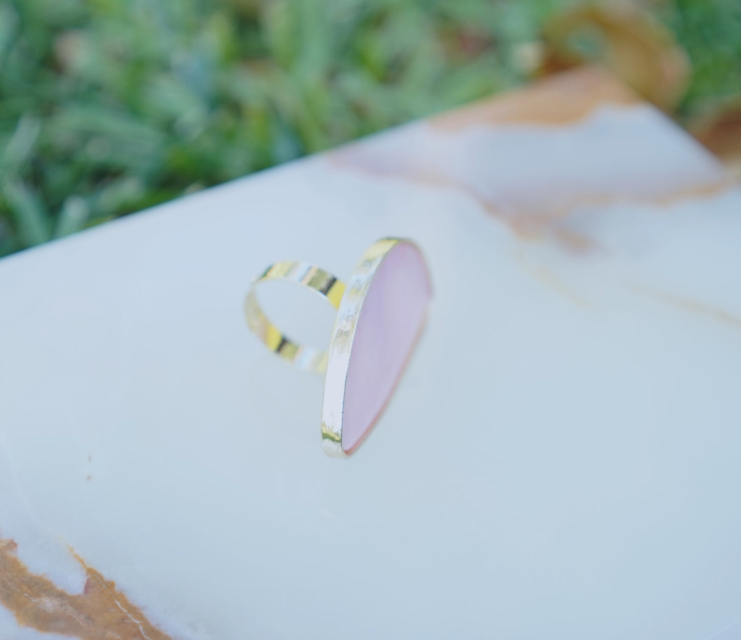 Irregular Large Resin Opening Ring - Adjustable Statement Jewelry for Women & Girls