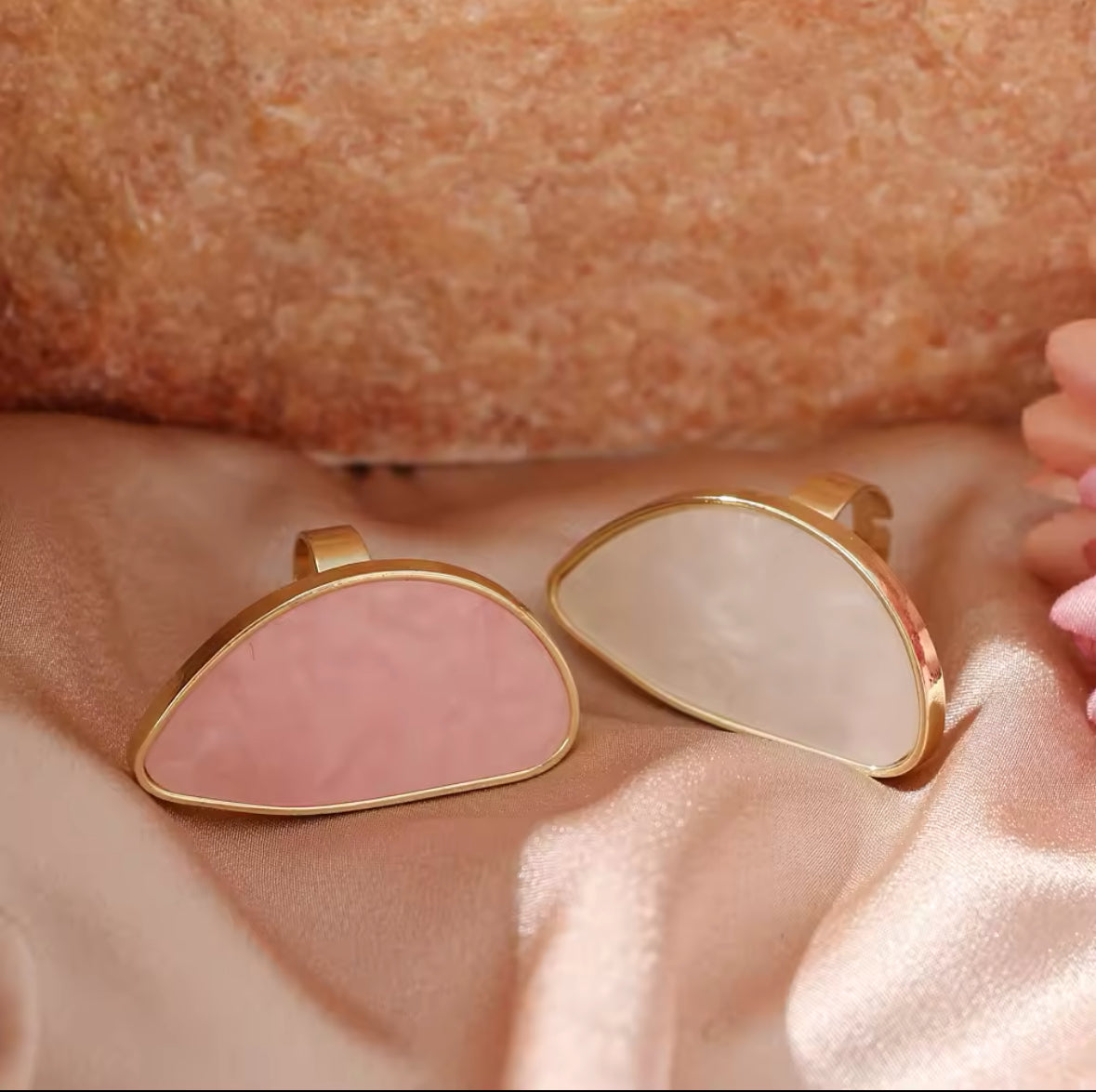 Irregular Large Resin Opening Ring - Adjustable Statement Jewelry for Women & Girls
