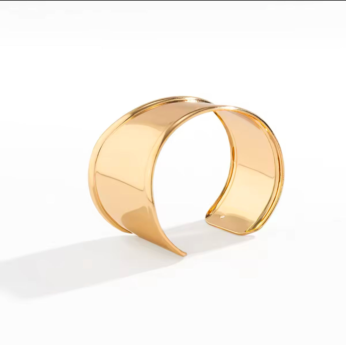 Exaggerated Hip Hop Wide Open Cuff Bangles for Women – New Punk Gold & Silver Metal Arm Bracelet