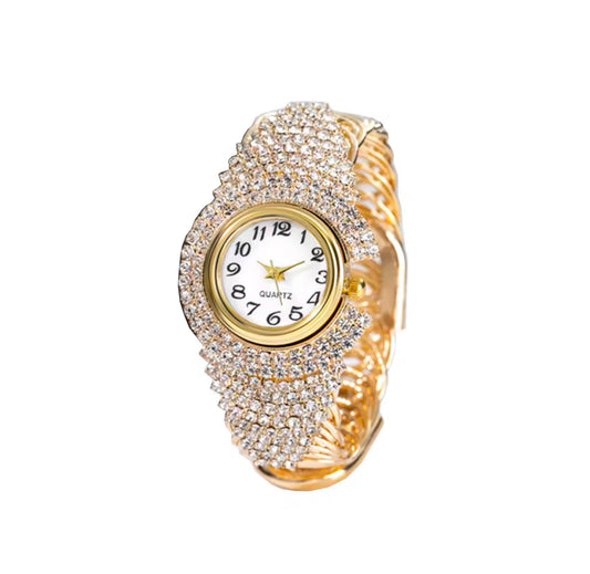 Fashionable & Versatile Women’s Light Luxury Diamond Inlaid Quartz Bracelet Watch